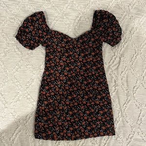 Urban Outfitters Floral Mini Dress with puff sleeves!